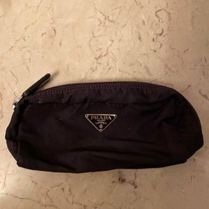 Authentic Prada black nylon lipstick case